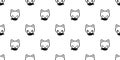 Cat seamless pattern kitten eating fish vector calico pet animal scarf isolated repeat background cartoon tile wallpaper doodle il Royalty Free Stock Photo