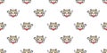 Cat seamless pattern kitten vector chef kitchen cooking eating food baked bakery breed calico animal pet scarf isolated repeat bac