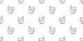 cat seamless pattern Munchkin kitten neko vector cartoon character pet breed