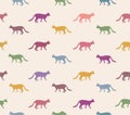 Cat seamless pattern. Pets background.