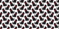 Cat seamless pattern valentine heart kitten head vector scarf isolated repeat wallpaper tile background cartoon illustration doodl Royalty Free Stock Photo