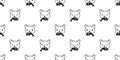 Cat seamless pattern vector kitten calico eating fish salmon tuna scarf isolated cartoon repeat wallpaper tile background illustra Royalty Free Stock Photo