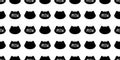 Cat seamless pattern vector meow kitten scarf isolated repeat background tile wallpaper cartoon doodle illustration design