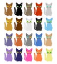 Cat set. Many colored cats. Vector illustration