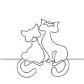 Cat silhouette logo Royalty Free Stock Photo