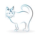 Cat silhouette logo Royalty Free Stock Photo
