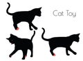 cat silhouette with Toy Pose