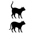 Cat silhouette vector icon Royalty Free Stock Photo