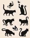 Cat silhouettes