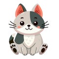 Cute and smile cat, doodle pet friend Royalty Free Stock Photo