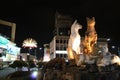 Cat Statue in Kuching Streets in night Royalty Free Stock Photo