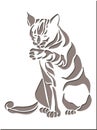 Cat stencils art Royalty Free Stock Photo