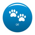 Cat step icon blue vector Royalty Free Stock Photo