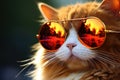 Cat stylish glasses. Generate Ai