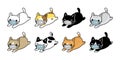 Cat vector face mask covid19 kitten icon corona virus calico running logo pet symbol character cartoon doodle illustration design