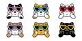 cat vector heart sunglasses valentine kitten icon calico neko pet cartoon character fancy symbol tattoo illustration
