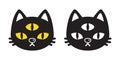 Cat vector icon Halloween cartoon logo kitten calico cartoon character illustration