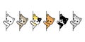 Cat vector icon kitten breed calico logo symbol character cartoon doodle illustration design