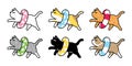 cat vector inflatable swimming pool ring kitten icon calico neko pet cartoon character symbol beach sea illustration clip art