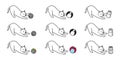 Cat vector kitten toy yarn ball icon calico milk bottle pet breed character cartoon doodle symbol illustration design Royalty Free Stock Photo