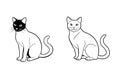 Cat vector line art icon set Royalty Free Stock Photo