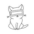 Cat with vr glasses