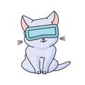 Cat with vr glasses