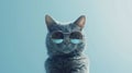 The Cat with Sunglasses.AI generated image Royalty Free Stock Photo
