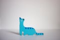 Cat wooden toy  in white background Royalty Free Stock Photo