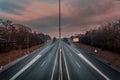 Cataclysm like empty highway ring road in Ljubljana, Slovenia Royalty Free Stock Photo