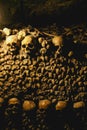 The catacombs of Paris in France Royalty Free Stock Photo
