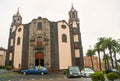 Catafalque at old spanish church on overcast day Royalty Free Stock Photo