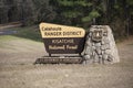 Catahoula Ranger District Sign