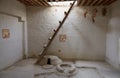 A recreation of an ancient Neoloithic house from Catal Hoyuk, Turkey