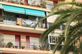 Catalan flag on residence building