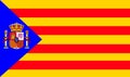 CATALAN FLAG 2 with the Spanish shield the best solution Royalty Free Stock Photo