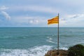 Waving catalan flag Royalty Free Stock Photo