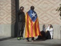 Catalan pro-independence supporters gather in Barcelona city centre, Spain