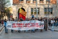 Catalan protest demonstration in Girona, Spain