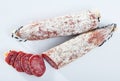 Longaniza sausage with cut slices