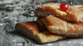 Catalan sweet cake coca de sant joan, web banner