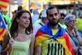 Catalan symbols at Diada independence manifestation