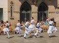 Catalan teens traditional dancing festival