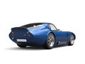 Catalina blue vintage sports car - tail view