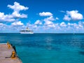 Catalina island, Dominican Republic- February 05, 2013: Costa Luminosa cruise ship, owned and operated by Crociere Royalty Free Stock Photo