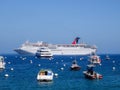 Catalina Island Harbor with Cruise Ship and Boats in California Royalty Free Stock Photo