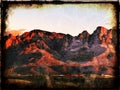 Catalina Mountains Sunset Tucson Arizona Royalty Free Stock Photo