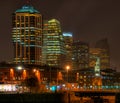 Catalinas & Madero at Night Royalty Free Stock Photo