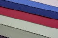 Samples of artificial leather for sewing Royalty Free Stock Photo