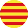 Catalonia flag button on white background Royalty Free Stock Photo